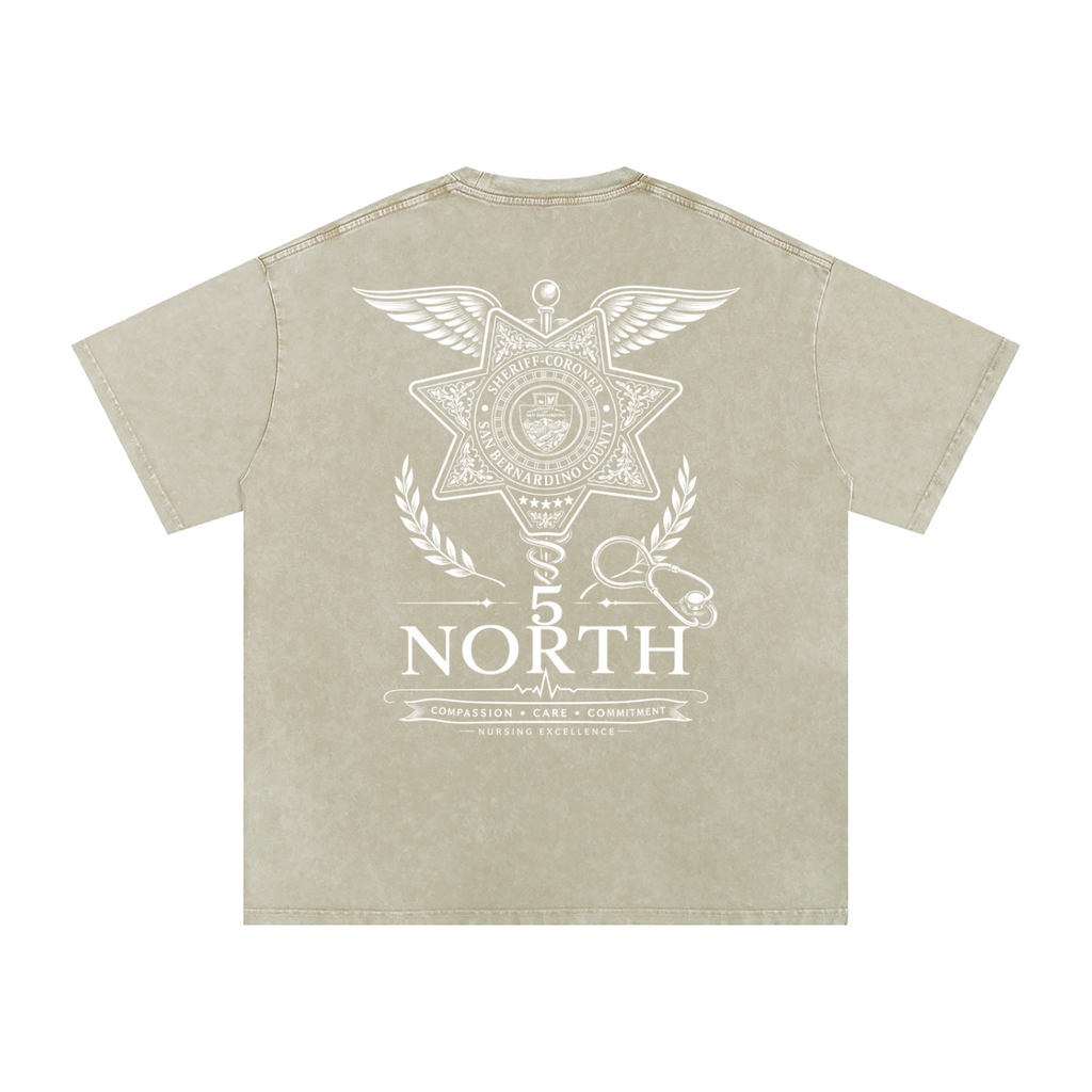 5 North- Snow Washed Oversized Cotton T-Shirt