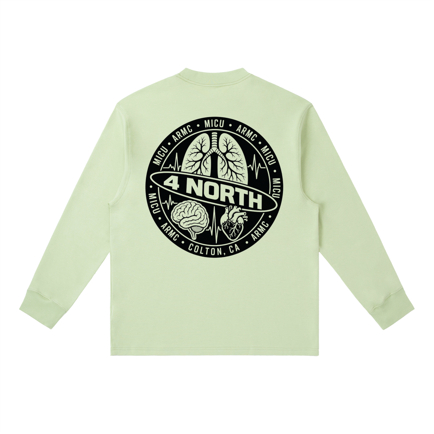 4 North black print- Long-Sleeve T-Shirt