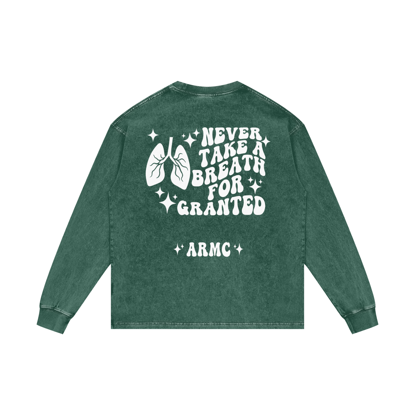 Respiratory Therapy- adult unisex Acid Wash Oversize Long Sleeve T-Shirt