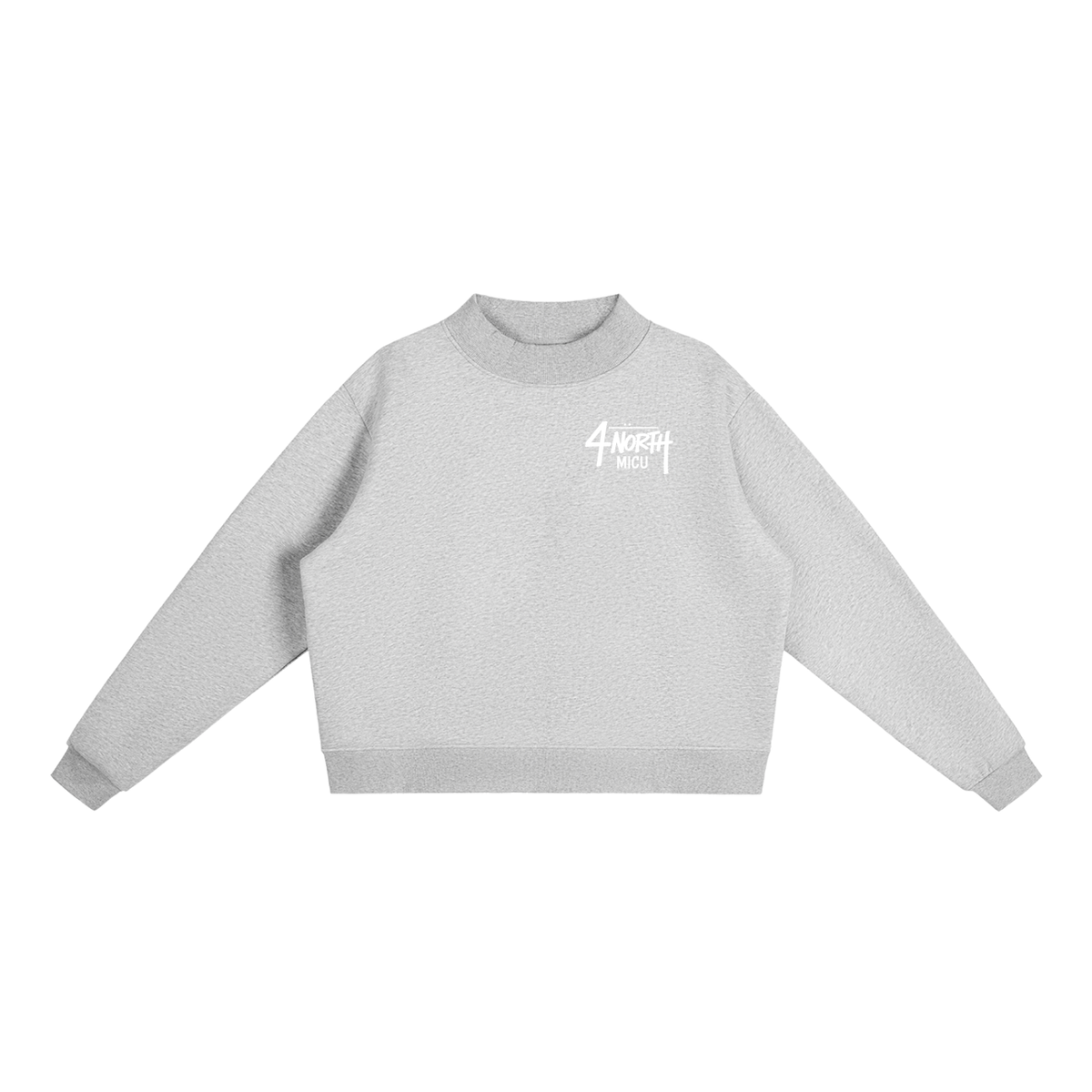 4 North- women’s Essential Fleece Mock-Neck Crew Sweatshirt