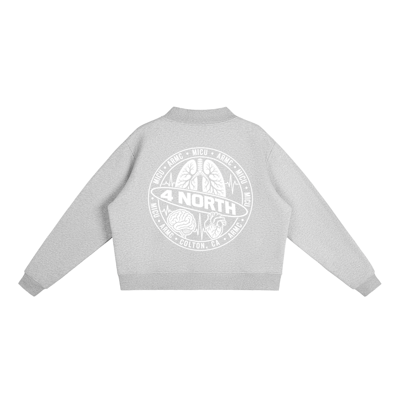 4 North- women’s Essential Fleece Mock-Neck Crew Sweatshirt