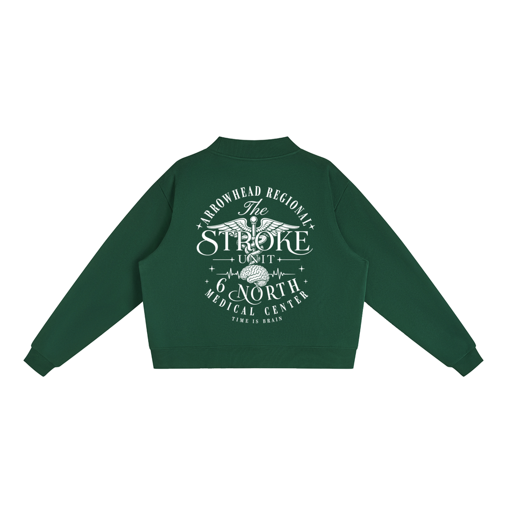 6 North- women’s Essential Fleece Mock-Neck Crew Sweatshirt