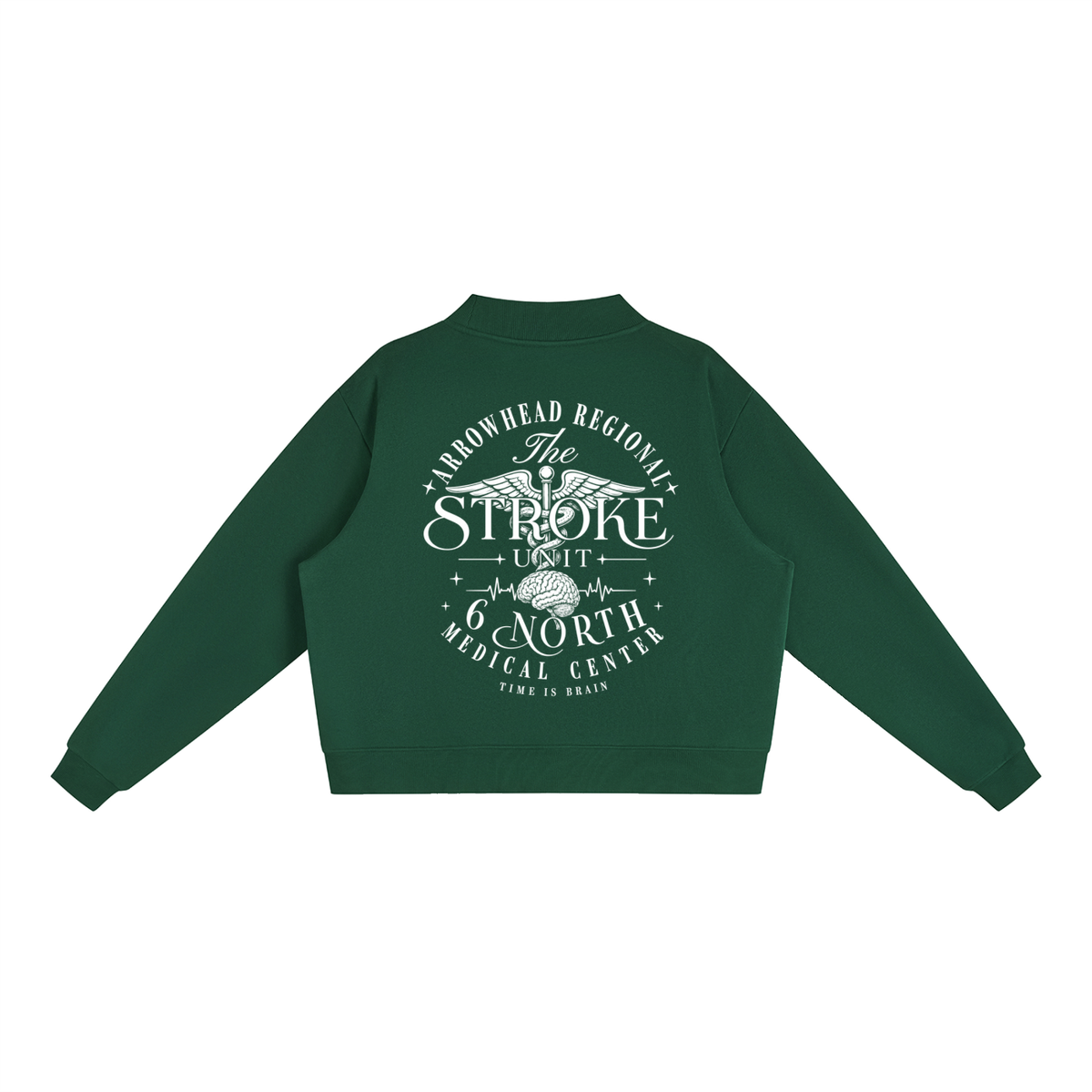 6 North- women’s Essential Fleece Mock-Neck Crew Sweatshirt
