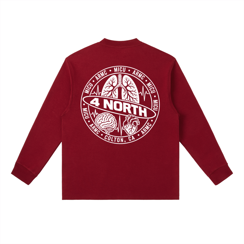 4 North white print- Long-Sleeve T-Shirt