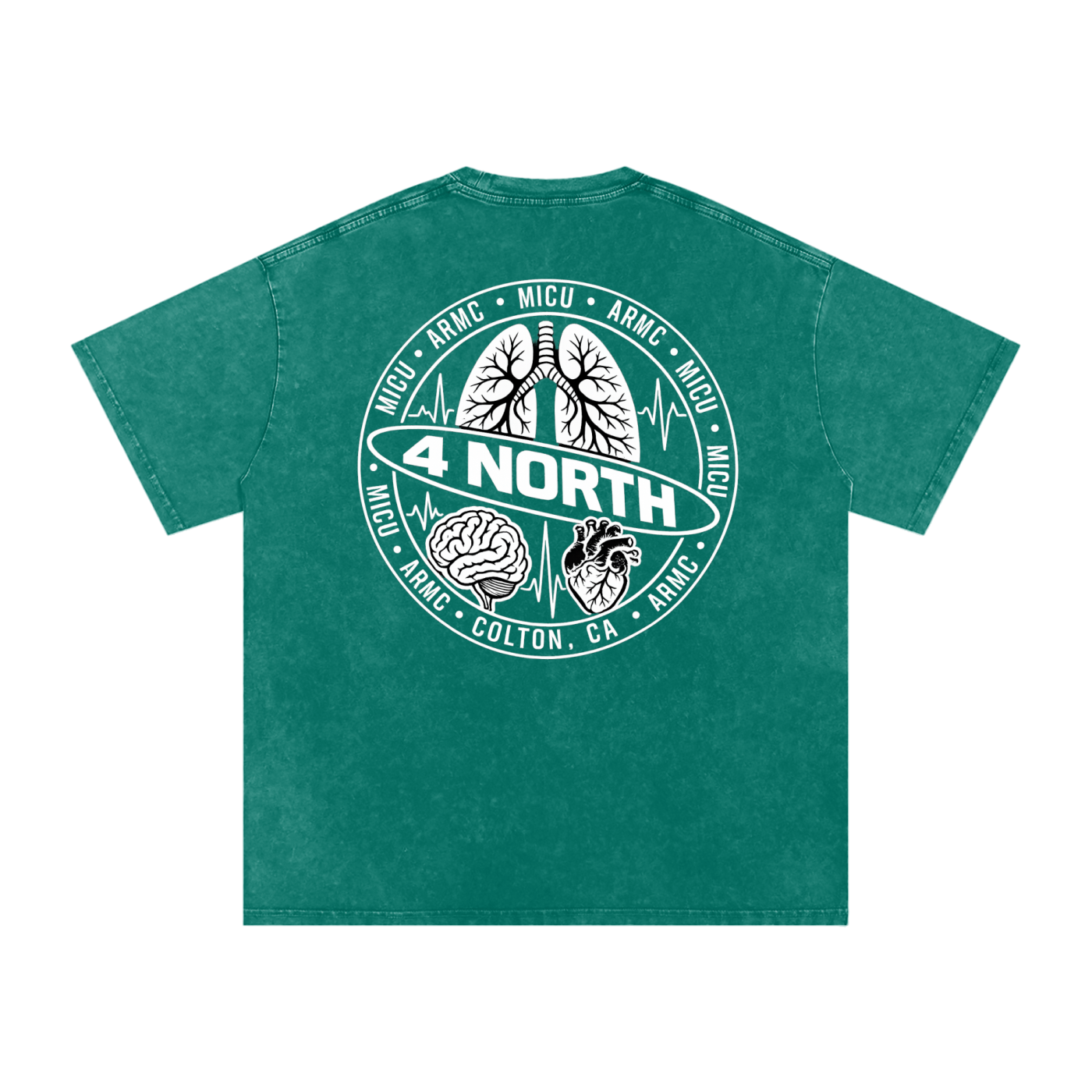 4 North white lettering- adult unisex Snow Washed Oversized Cotton T-Shirt
