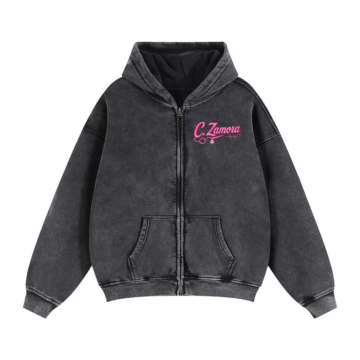 NURSING- Zip-Through Boxy Fleece Hoodie
