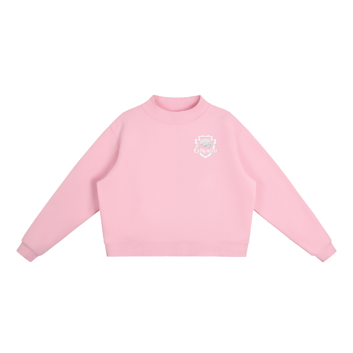 6 North- women’s Essential Fleece Mock-Neck Crew Sweatshirt