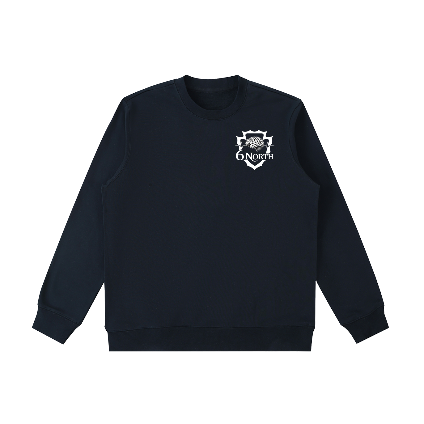 6 North White Lettering - Unisex Essential Heavyweight Crewneck  Sweatshirt