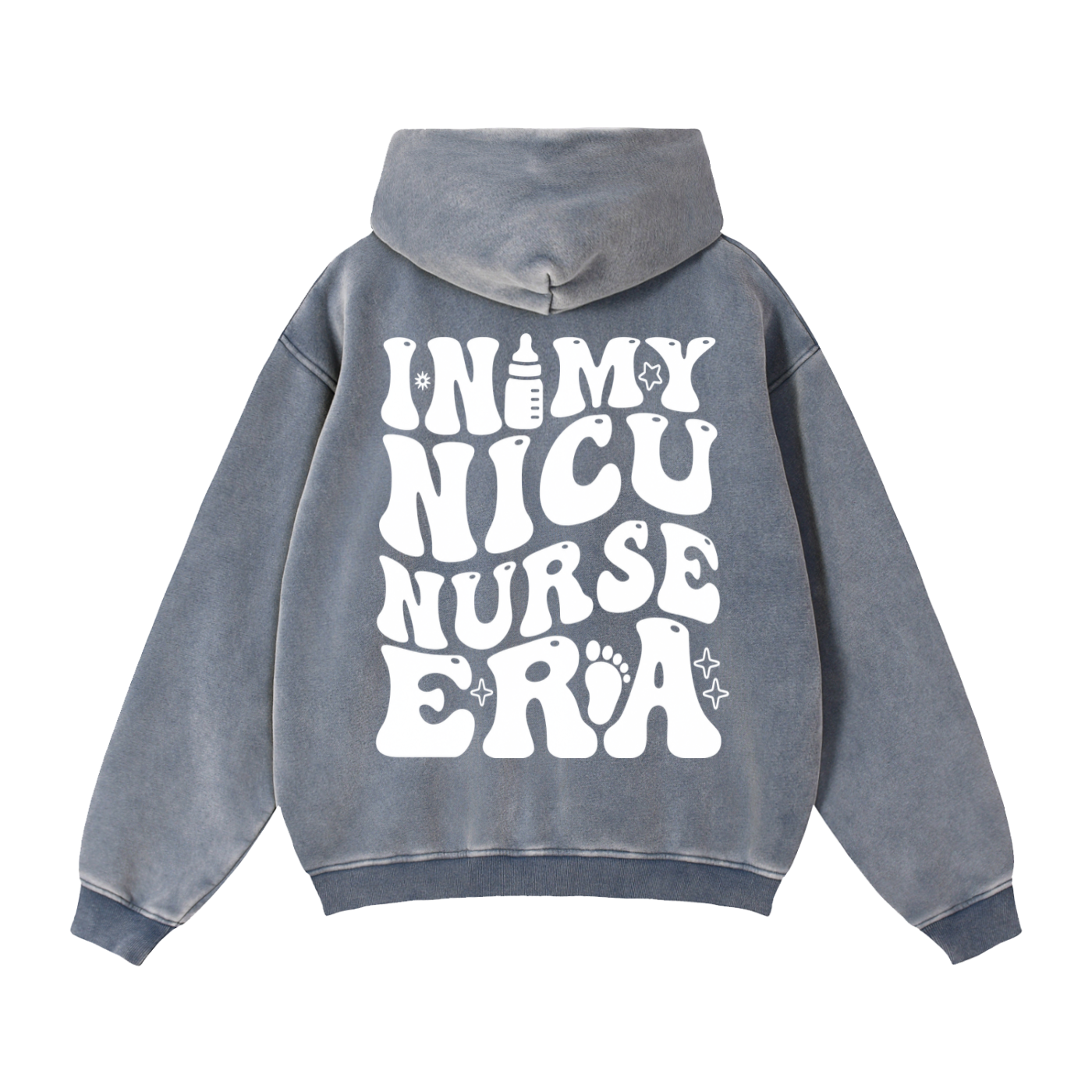 NICU- adult unisex Zip-Through Boxy Fleece Hoodie