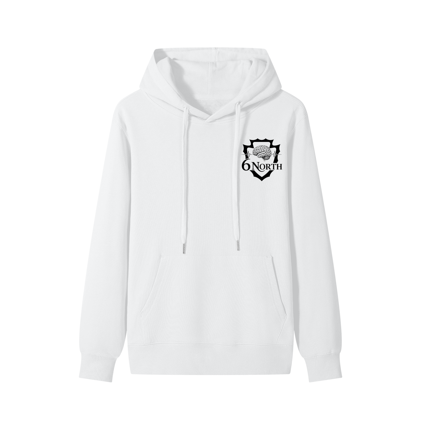 6 North Black Lettering - Classic Unisex Cotton Hoodie
