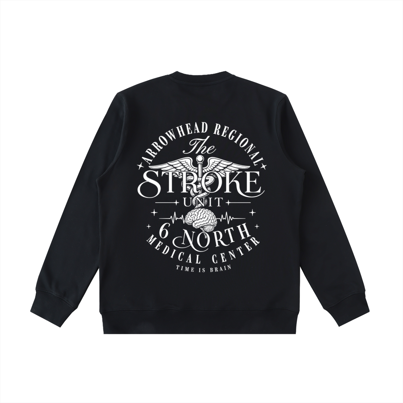 6 North White Lettering - Unisex Essential Heavyweight Crewneck  Sweatshirt