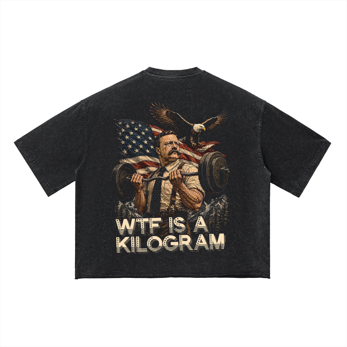 Teddy Kilo- unisex Vintage Wash Boxy T-Shirt