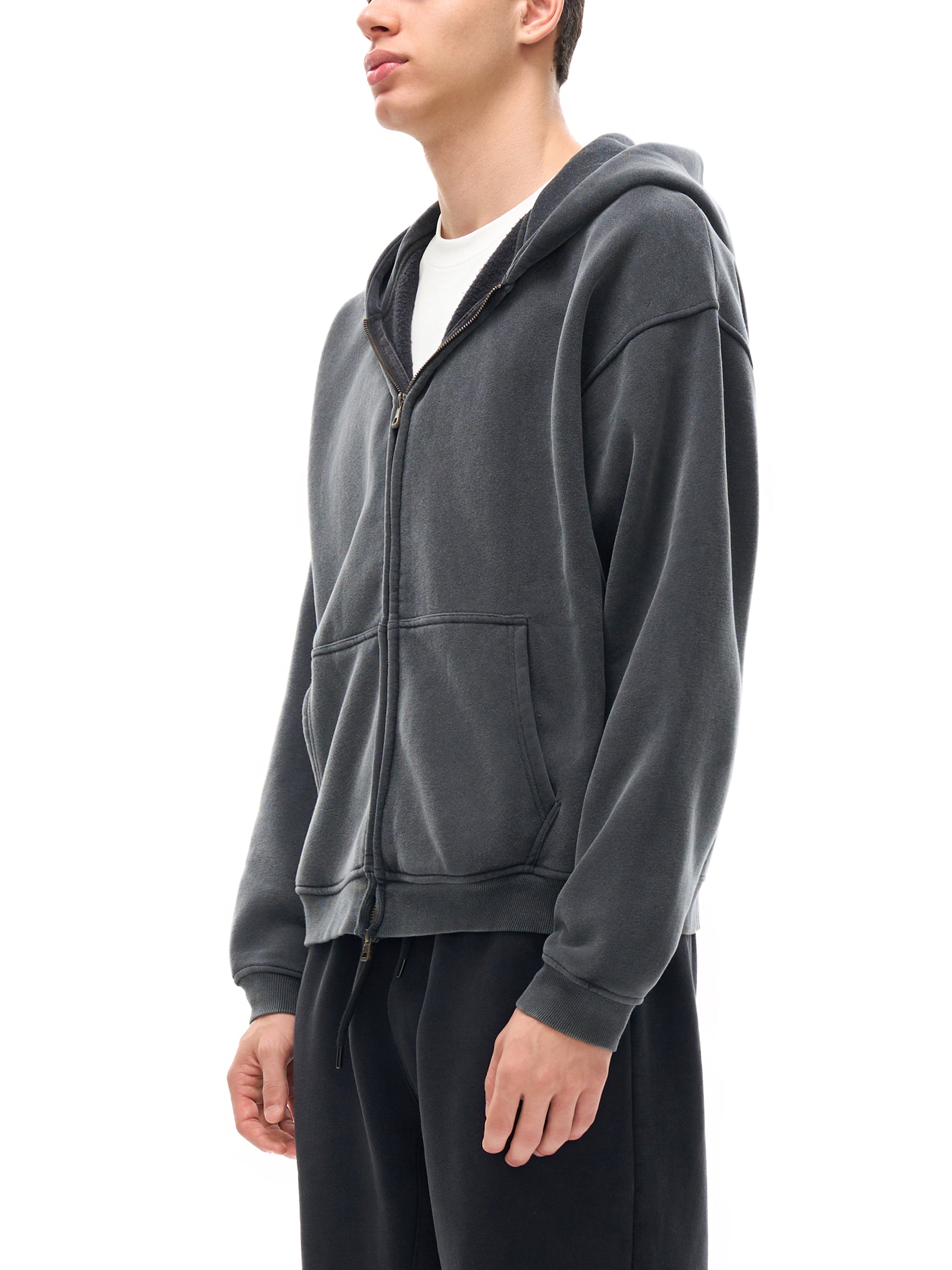 NURSING- Zip-Through Boxy Fleece Hoodie