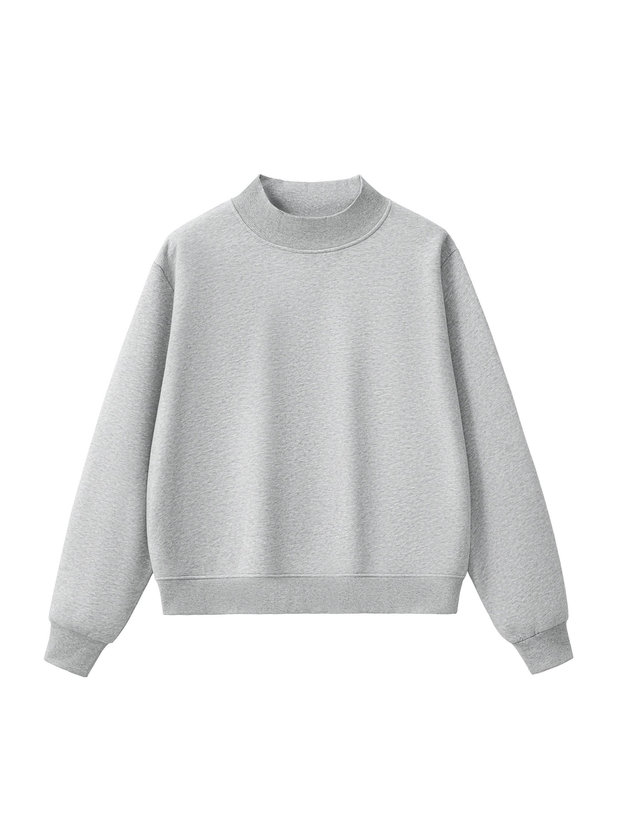6 North- women’s Essential Fleece Mock-Neck Crew Sweatshirt