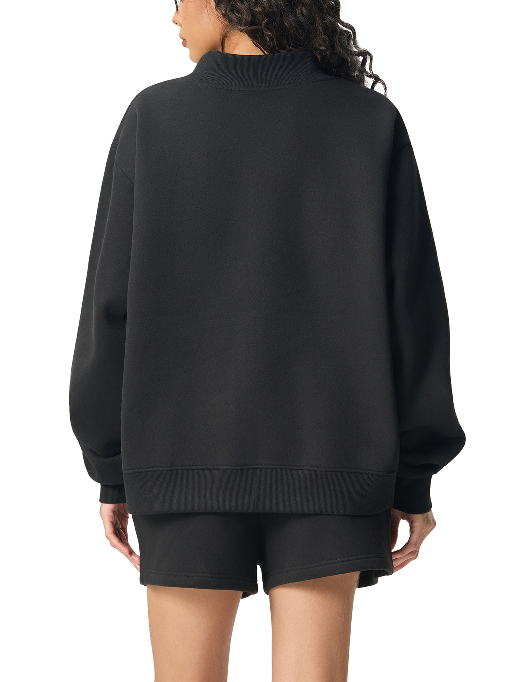 6 North- women’s Essential Fleece Mock-Neck Crew Sweatshirt