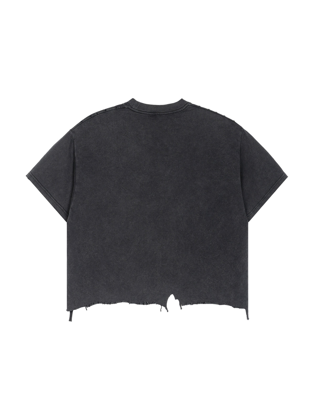 Jax- adult unisex Vintage Wash Boxy Distressed Hem T-Shirt