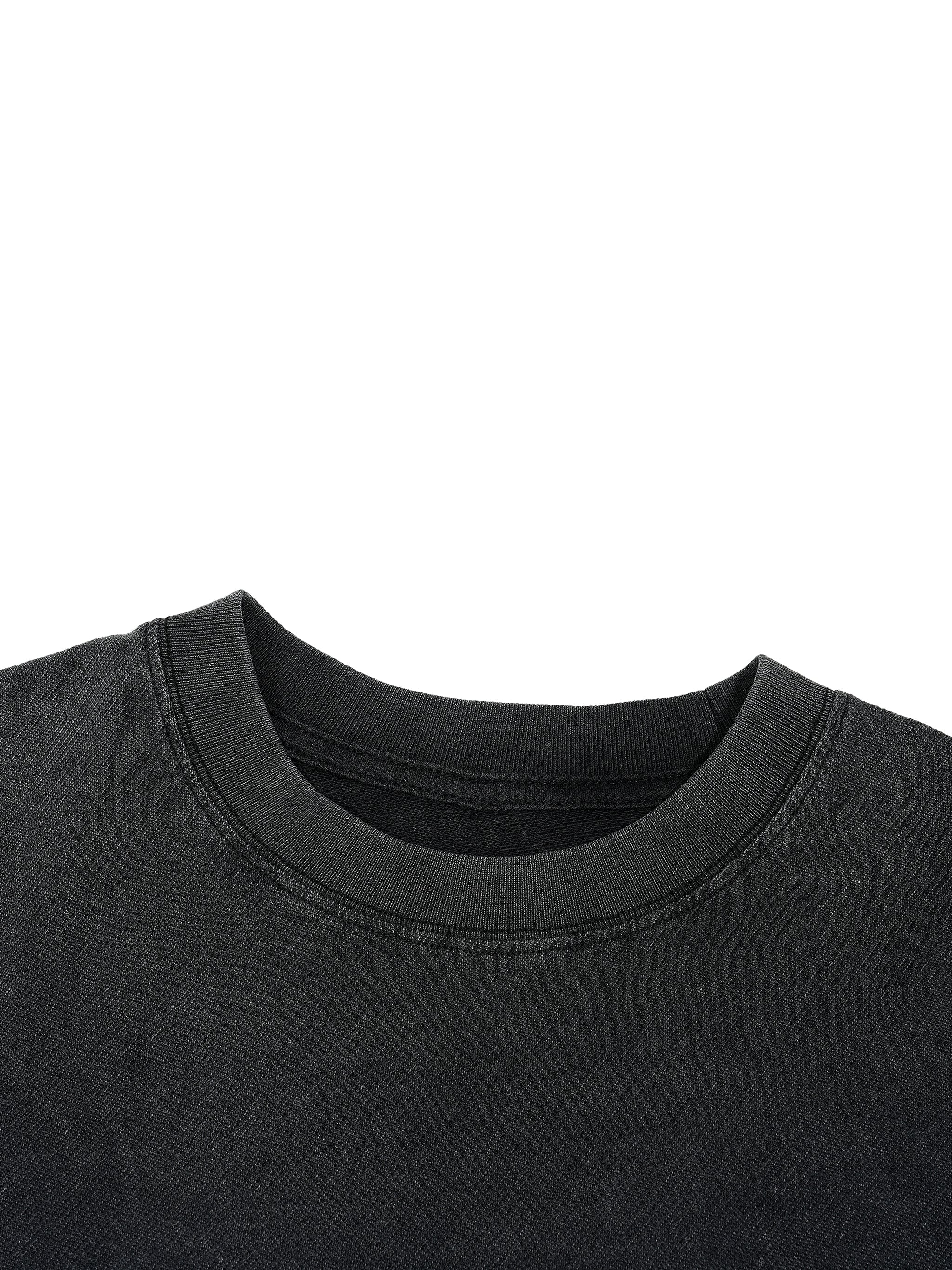 Jax- adult unisex Vintage Wash Boxy Distressed Hem T-Shirt