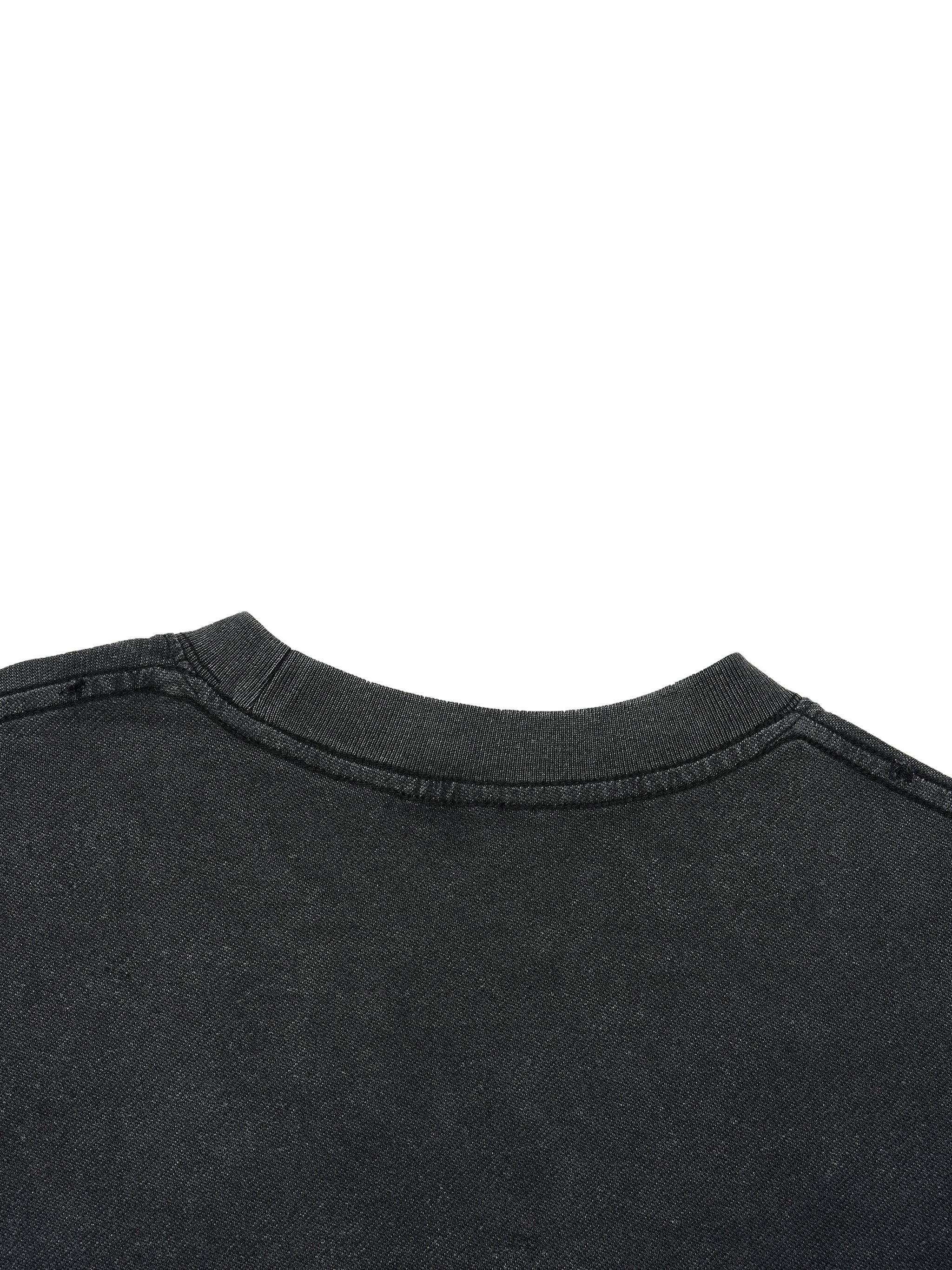 Jax- adult unisex Vintage Wash Boxy Distressed Hem T-Shirt