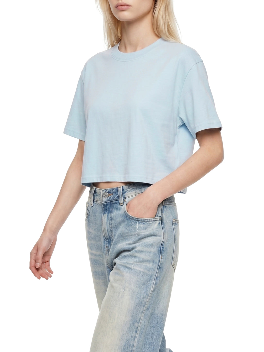 4 North- Women's Mineral Wash Cotton Crop T-Shirt