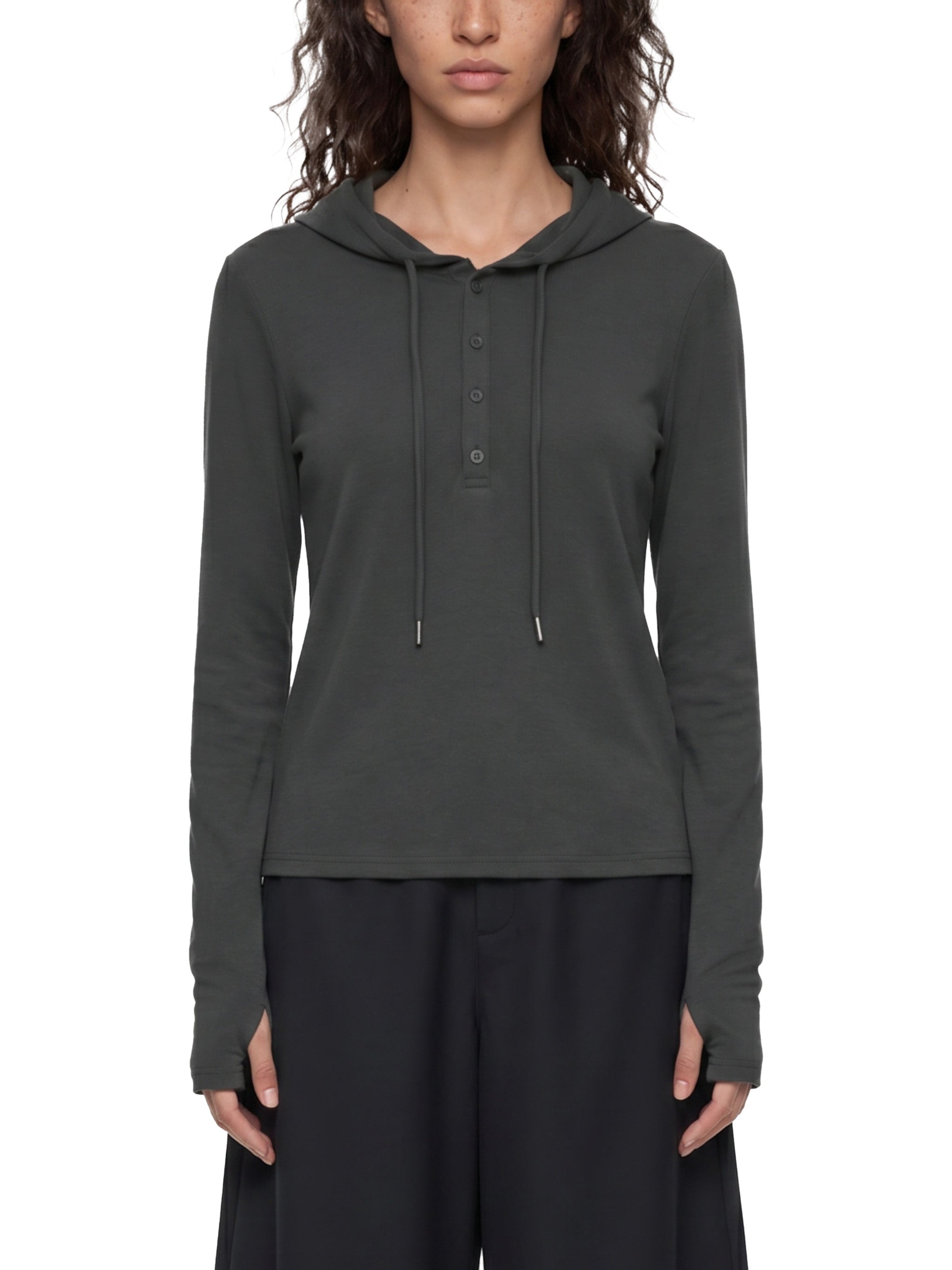 4 North- Women’s Slim Half-Button T-Shirt