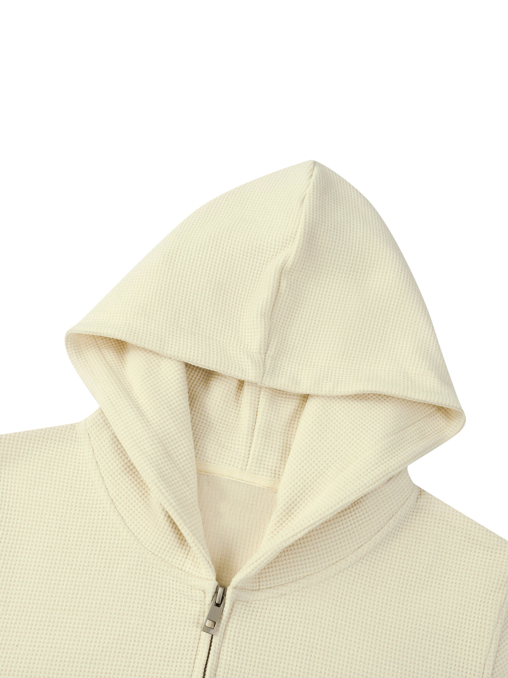 2 center- Women's Waffle Full Zip Hoodie