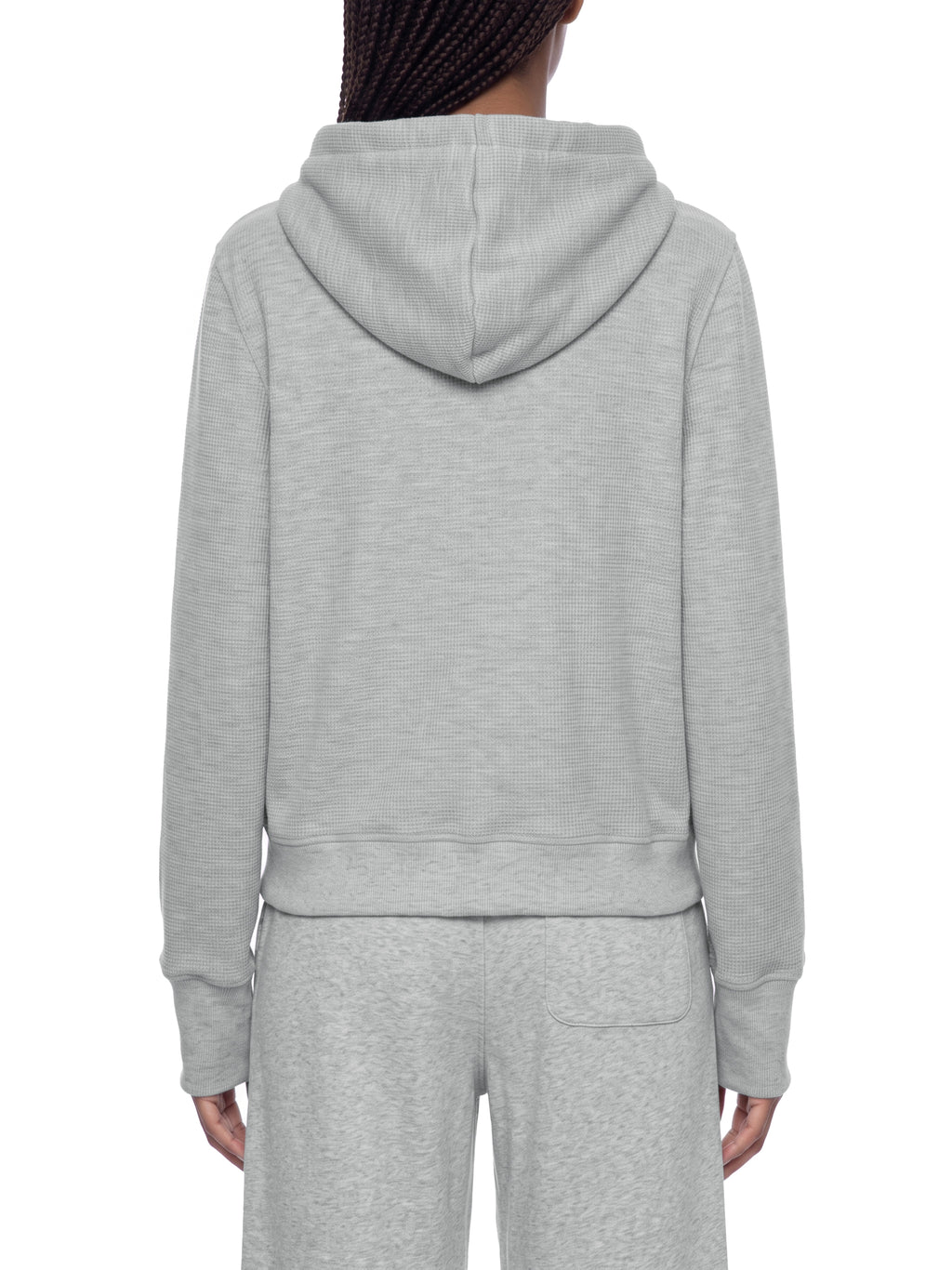 2 center- Women's Waffle Full Zip Hoodie