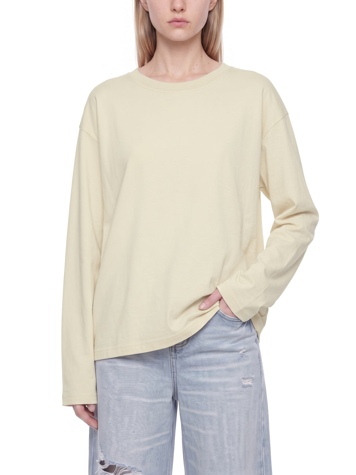 OC Varsity Flames- Unisex Vintage Wash Long Sleeve Boxy T-Shirt