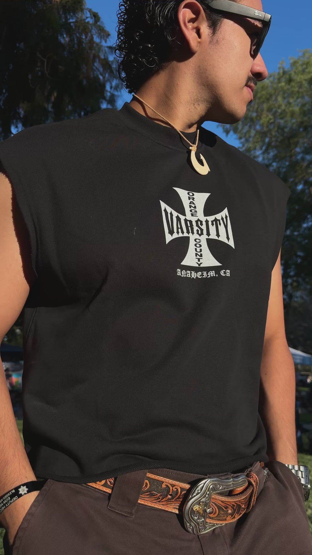 CHOPPERS OC VARSITY cut off- adult unisex French Terry Boxy Tank Top